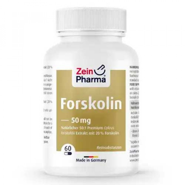 Пищевая добавка с экстрактом из индийского колеуса FORSKOLIN Kapseln 50 mg 60 шт Zein Pharma Пищевая добавка с экстрактом из индийского колеуса FORSKOLIN Kapseln 50 mg 60 шт Zein Pharma